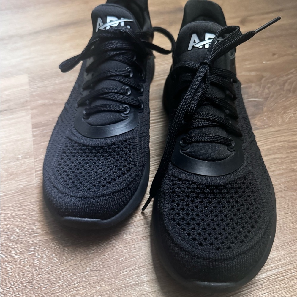 APL Jet Black Knit Running Shoes